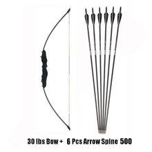 Load image into Gallery viewer, 30/40 Pound Straight Bow 51 Inches Entry Bow and Arrow for Kids Children Youth Archery Hunting Shooting