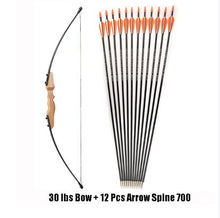 Load image into Gallery viewer, 30/40 Pound Straight Bow 51 Inches Entry Bow and Arrow for Kids Children Youth Archery Hunting Shooting