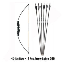 Load image into Gallery viewer, 30/40 Pound Straight Bow 51 Inches Entry Bow and Arrow for Kids Children Youth Archery Hunting Shooting