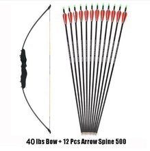 Load image into Gallery viewer, 30/40 Pound Straight Bow 51 Inches Entry Bow and Arrow for Kids Children Youth Archery Hunting Shooting