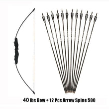 Load image into Gallery viewer, 30/40 Pound Straight Bow 51 Inches Entry Bow and Arrow for Kids Children Youth Archery Hunting Shooting