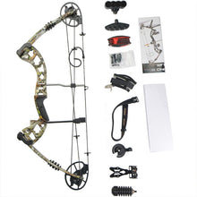 Load image into Gallery viewer, 1Set Junxing M125 Archery Compound Bow Camo Arrows Aviation Aluminum With 30-70lbs adjustable Draw Weight for Shooting Hunting
