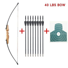Load image into Gallery viewer, 30/40 lbs Hunting Archery Bow Recurve Bow Outdoor Shooting Bow And Arrow Equipment Traditional Long Bow Professional Accessories
