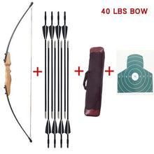 Load image into Gallery viewer, 30/40 lbs Hunting Archery Bow Recurve Bow Outdoor Shooting Bow And Arrow Equipment Traditional Long Bow Professional Accessories
