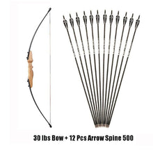 Load image into Gallery viewer, 30/40 Pound Straight Bow 51 Inches Entry Bow and Arrow for Kids Children Youth Archery Hunting Shooting
