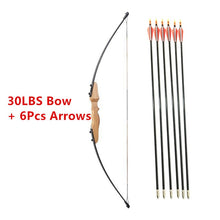 Load image into Gallery viewer, 30/40LBS Straight Bow Split 51 Inches Entry Bow With Arrows For Children Youth Archery Hunting Shooting Kids  Bow

