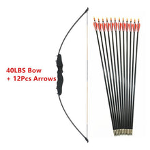 Load image into Gallery viewer, 30/40LBS Straight Bow Split 51 Inches Entry Bow With Arrows For Children Youth Archery Hunting Shooting Kids  Bow
