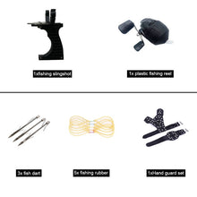 Load image into Gallery viewer, New Fishing Set Slingshot Hunting Catapult Suit Outdoor Shooting Fishing Reel + Darts Protective Gloves Flashlight Tools
