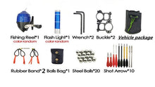 Load image into Gallery viewer, Powerful Neptune 15 Slingshot Rifle Metal Hunting Catapult Continuous Shooting 40-rounds Ammo and Arrow for Hunting and Shooting
